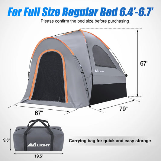 Waterproof Two Person Truck Bed Tent Double Layer Aluminum Frame