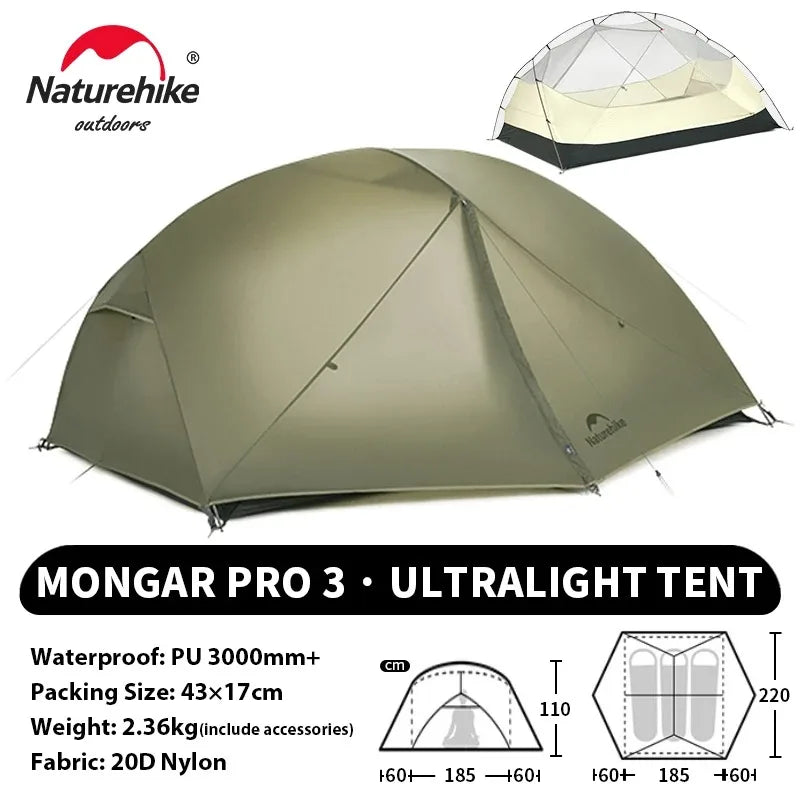 Naturehike Mongar Pro Ultralight Waterproof Backpacking Tent