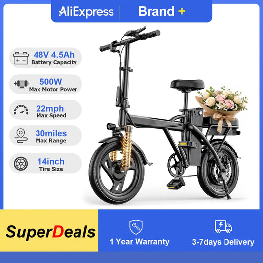 AOVOPRO Portable Folding Electric Bike For Daily Commuting Use