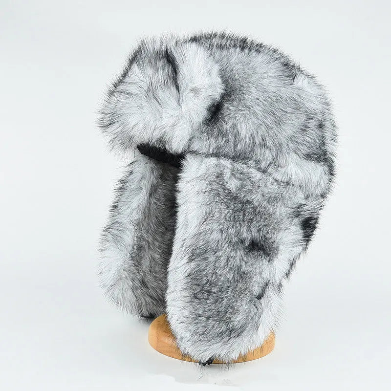 Faux Fur Winter Trapper Hat With Warm Ear Protection