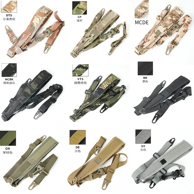 Tactical Two Point Adjustable Rifle Sling With Quick Release Mount