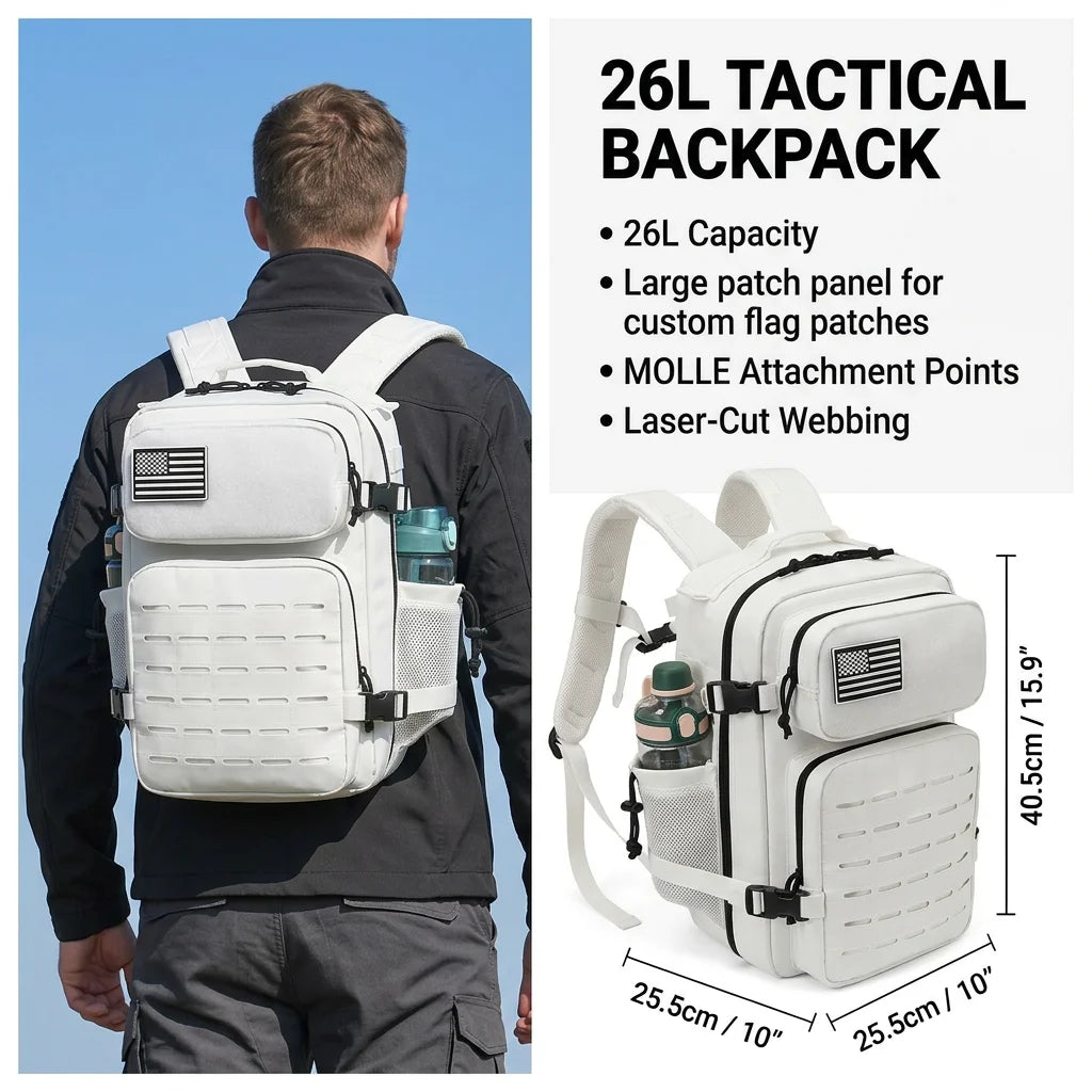 ReFire Gear Tactical Backpack With MOLLE And Cup Holders For Hiking